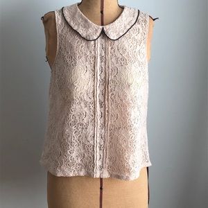 Princess Vera Wang Med Blush Sleeveless Lace Top
